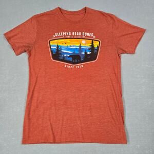 Sleeping Bear Dunes Michigan Burnt Orange Men's Short Sleeve T-Shirt Medium